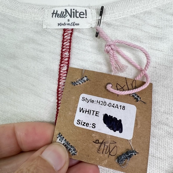 NWT Hello Nite! Revolve Burnout Star Lounge Sleep Tank White Sz S - Picture 7 of 7